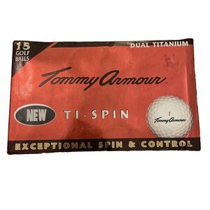 Tommy Armour Ti-Spin Golf Balls Dual Titanium Open Box of 12 of 15 Balls